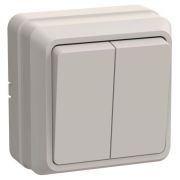 Выключатель 2-кл. ОП Октава 10А IP20 ВС20-2-0-ОКм крем. GENERICA EVO20-K33-10-DC