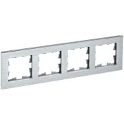 Рамка 4-м BRITE РУ-4-1-БрА металл алюм. IEK BR-M42-M-K47